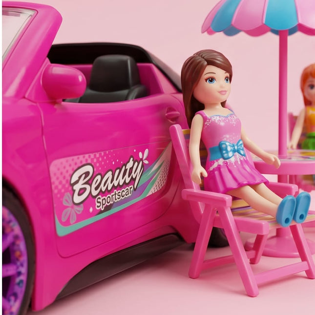 Pink Sports Car