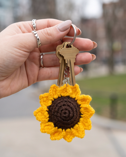 Sunflower Keychain