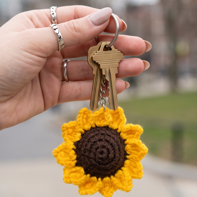 Sunflower Keychain