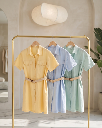Short Dresses - Pastel Colors
