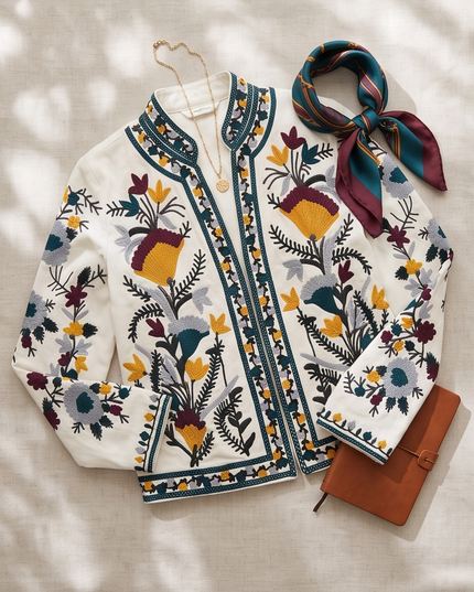 Embroidered Boho Jacket