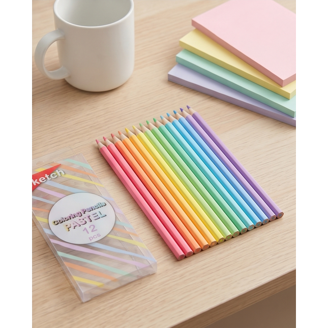 Coloring Pencils - Pastel 12pcs