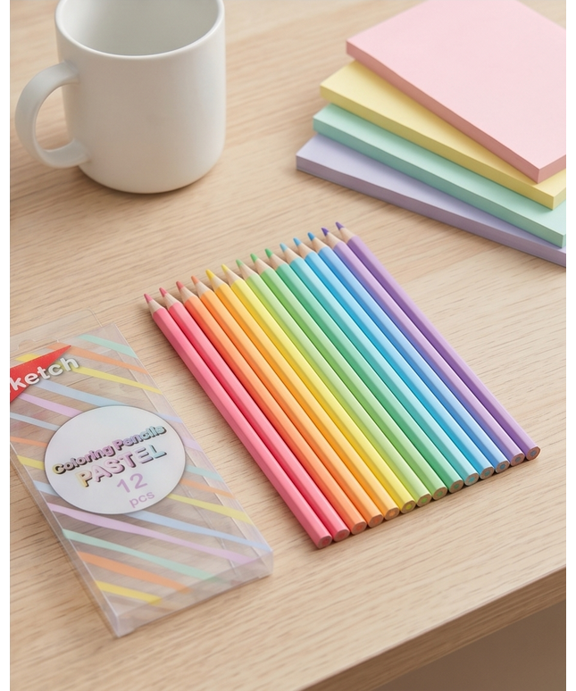 Coloring Pencils - Pastel 12pcs