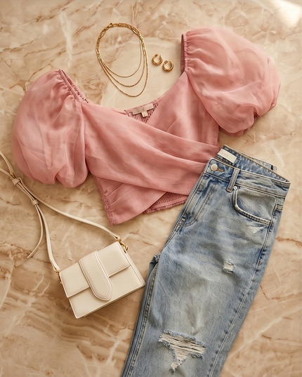 Pink Crop Top