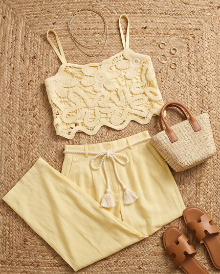 Yellow Crochet set