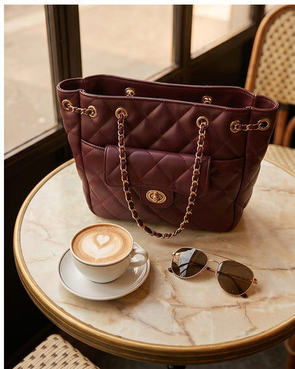 Leather shoulder bag