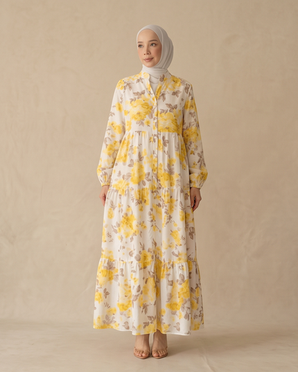 Yellow Floral Dress