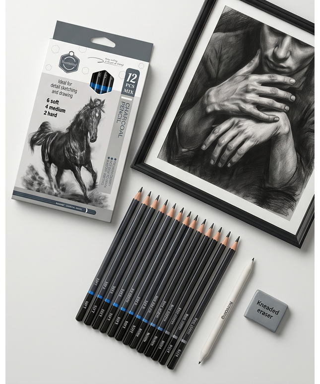 Charcoal pencil 12pcs