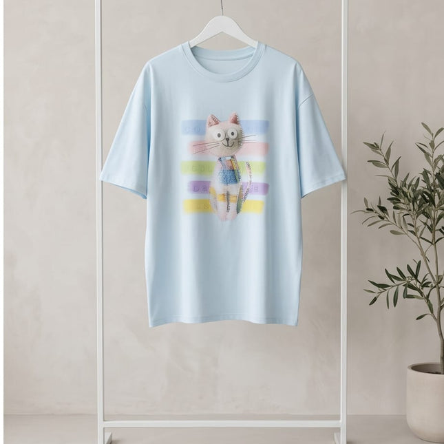 Tshirt Cotton - Oversize Blue