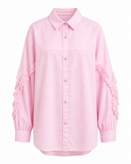 Long Shirt - ruffled sleeves