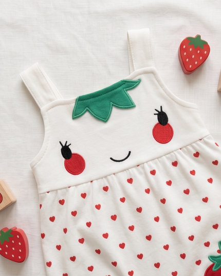 Strawberry Romper - Baby Girl
