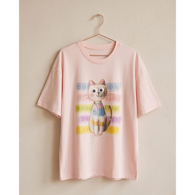 Tshirt Cotton - Oversize pink