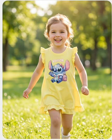Stitch Yellow Dress