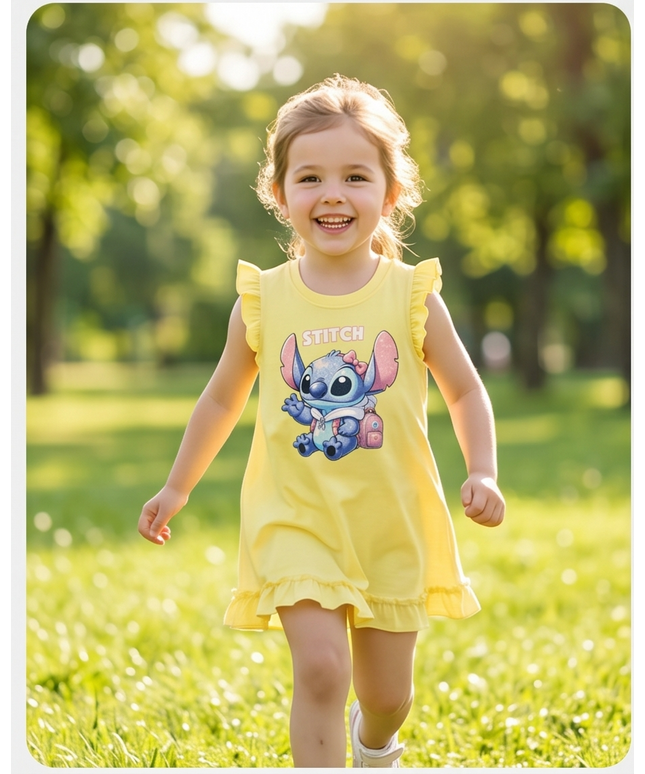 Stitch Yellow Dress